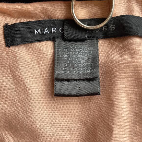 Marc Jacobs Rockabilly Dress Size 4 Black Satin Ruffle Halter Bombshell pinup - Picture 7 of 8